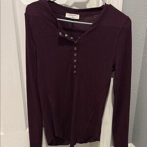 Zenana Women's Plum Waffle Top